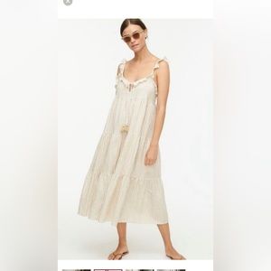 J CREW Tiered ruffle maxi beach dress